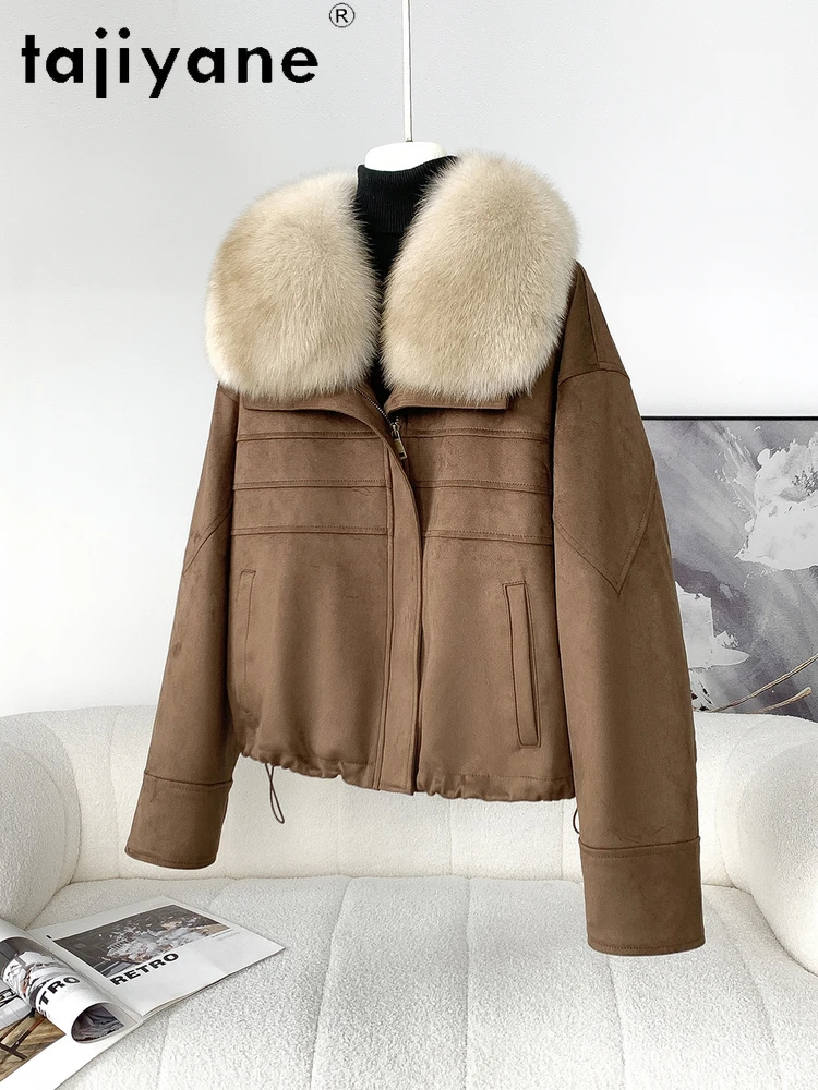 TAJIYANE Ganzendons Korte Jassen Vrouwen Vos Bontkraag Outerwears Premium Vrouwelijke Jassen Winter Vrouw Kleding 2025/2011 Nadal libre