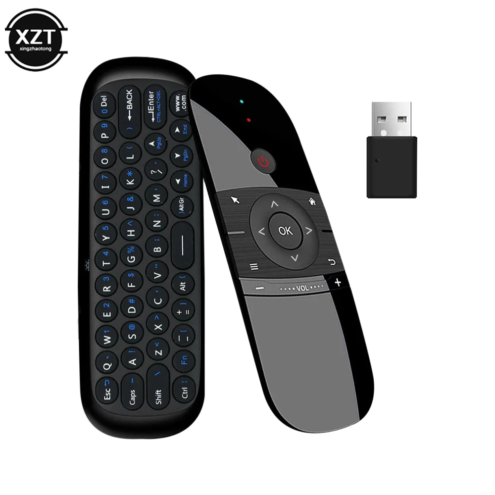 Wechip W1 Air Mouse 2.4G Wireless Keyboard Remote Control IR Remote Learning 6-Axis Motion Sense for Smart TV Android TV Box PC