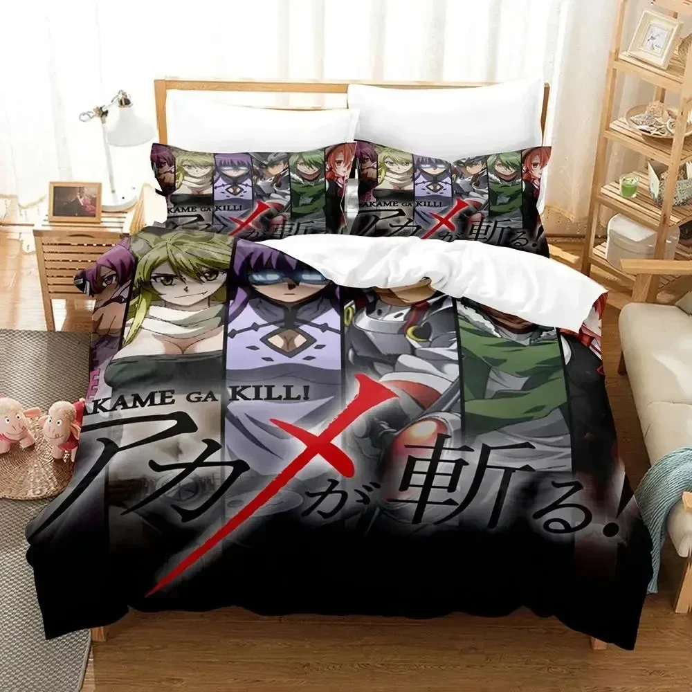 Anime Akame ga Kill Esdeath Bedding Set Duvet Cover Sheet Printed Bed Set Pillowcase Bed Full Queen King Size Comforter Bedroom - view 6