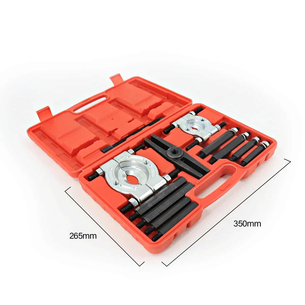 12 IN 1 Gear Bearing Splitter Fly Wheel Seperator Puller Set Kit with Red Case