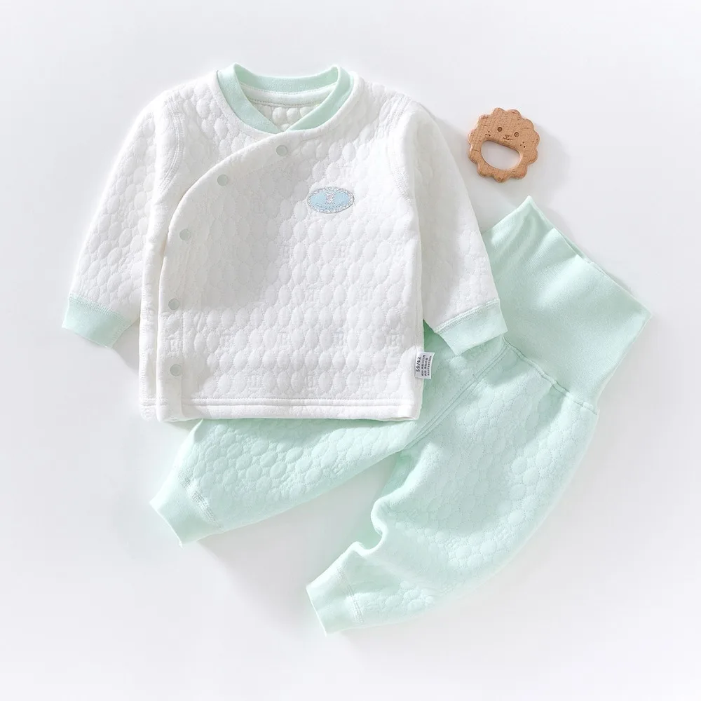 الخريف الشتاء ملابس اخلية حرارية دعوى مجموعة ملابس الطفل الفتيان الفتيات بيجامة مجموعات الطفل ملابس خاصة 2-pce مجموعة من السراويل عالية الخصر