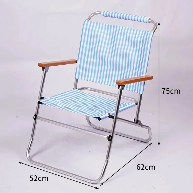 كرسي تخييم فردي قابل للطي محمول خفيف الوزن من سبائك الألومنيوم كراسي مسند للذراعين غير رسمية أثاث للتخييم في الهواء الطلق #6