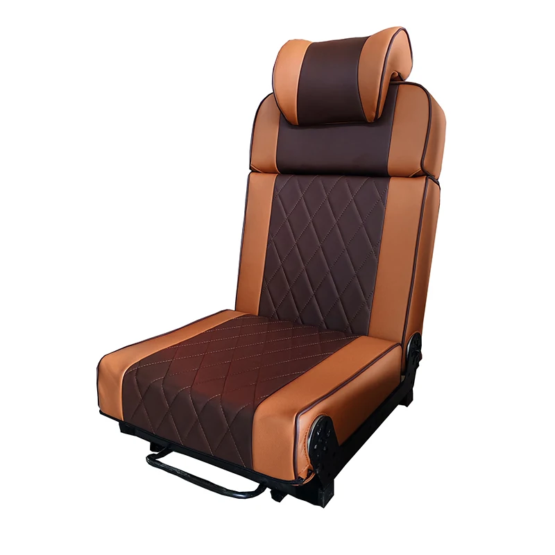 Single PU Leather Seat Adjus Folding Flip Bed Comfor RV Copilot Modification for Campervans & Motorhomes