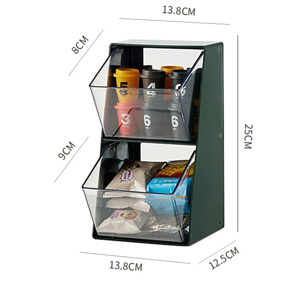 Wall-Mounted Tea Bag Coffee Bag Storage Box High-Quality Pet Tea Bag White