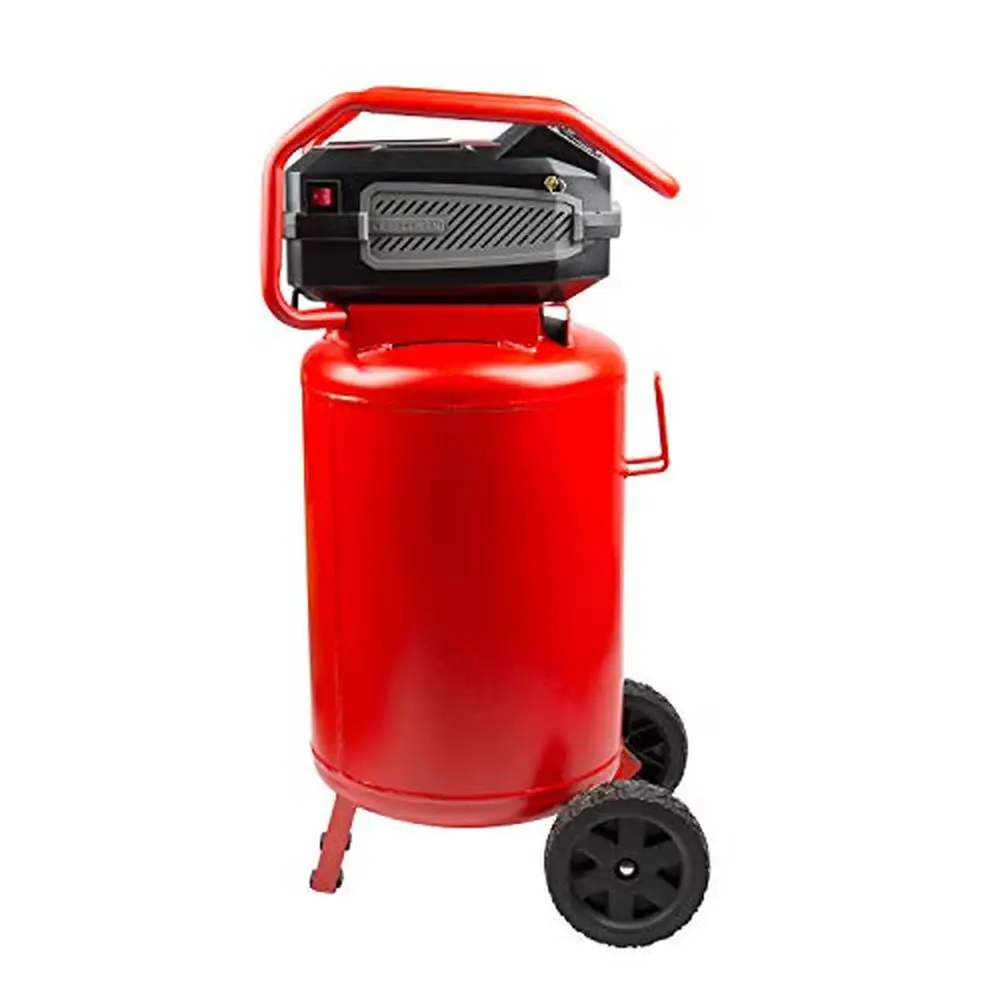 Kompresor udara bebas minyak 20 galon, 1,8 HP 175 PSI baja antikarat Peralatan bengkel garasi merah