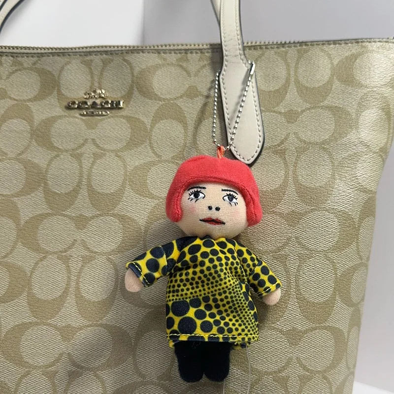 Yayoi Kusama Humanoid Polka-dot No face Man Plush Toy  Backpack Keychain Bag Hanging Decoration Plushie Pendant Boys Girls Gifts