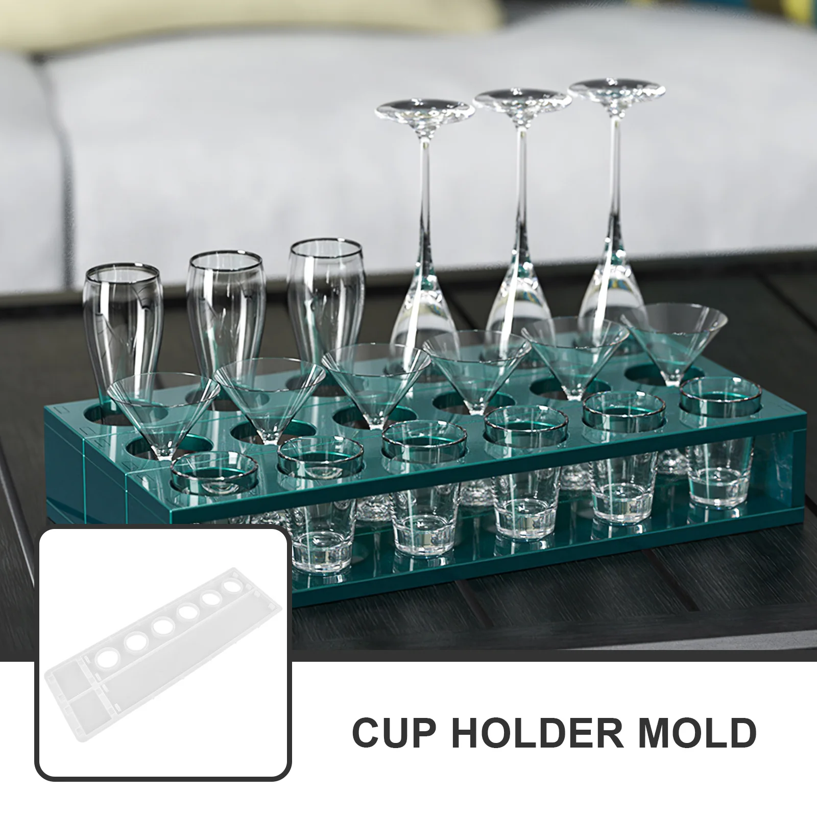 

Compact Six Compartment Cup Tray Silicone Mold for Efficient Workspace Organization in DIY Projects DIY Silicone Mold