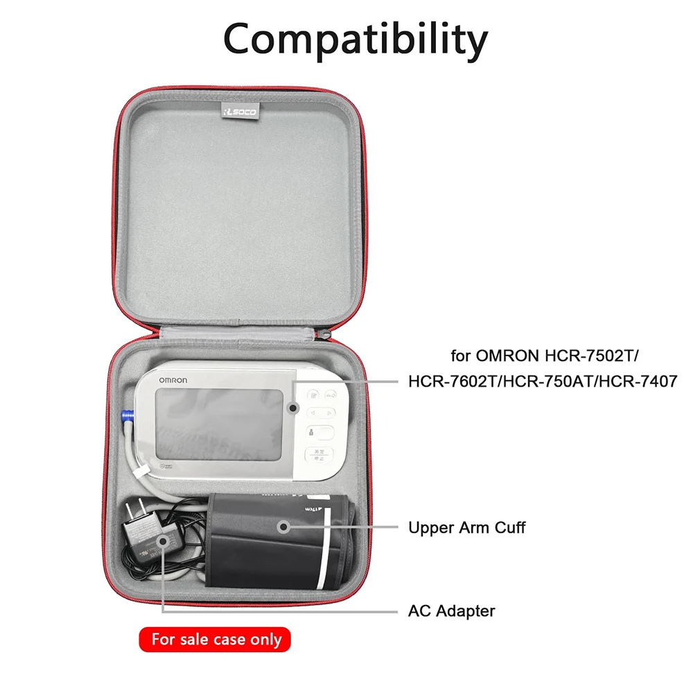 Hard Case for OMRON Platinum/Gold/7 Series/10 Series/M6 Upper Arm Blood Pressure Monitor Fits for OMRON BP5450/BP5350(Case Only)
