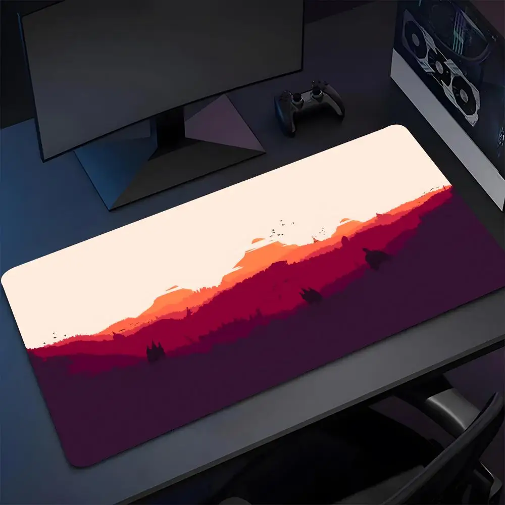 Deep Forest Firewatch, große Tastatur, Maus, Schreibtischunterlage, rutschfestes Gummi, Gaming, geeignet für 28–38 Mauspad, Laptop-Teppich, 1200 x 600