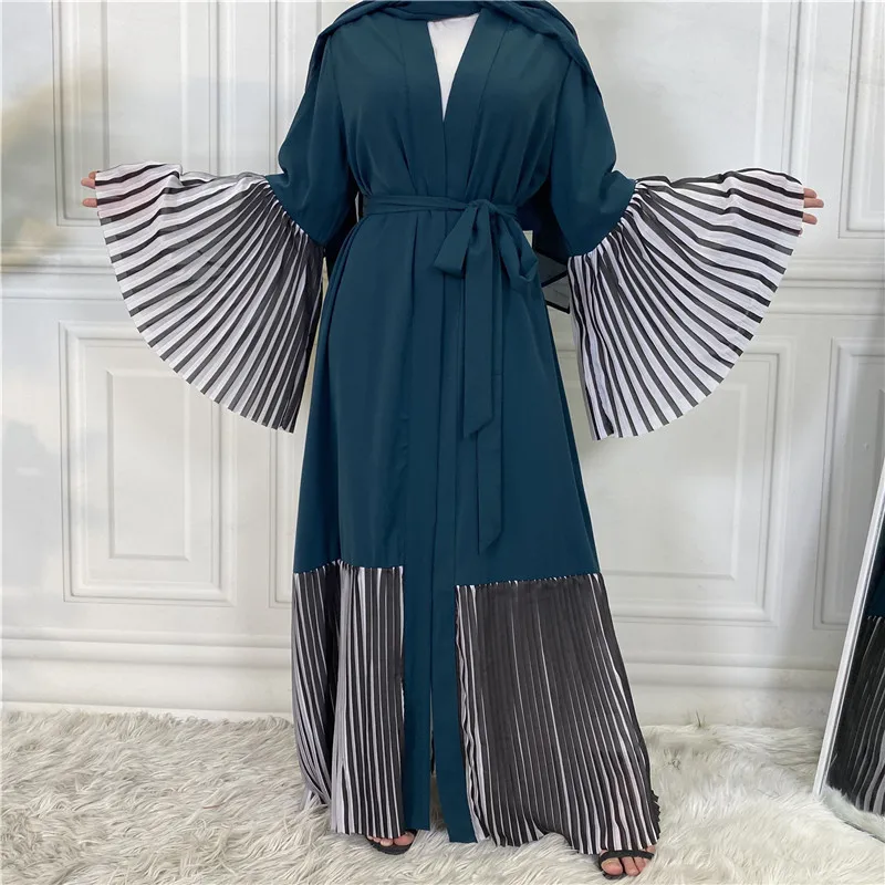 Aberto abayas cardigan feminino muçulmano longo maxi vestido dubai kaftan islam eid mubarak árabe robe ramadan turquia quimono caftan jalabiya