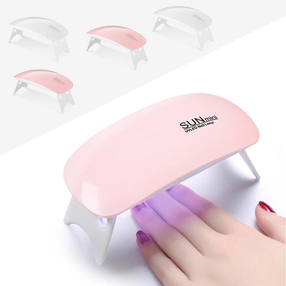 Foldable 6w Uv Led Lamp For Nails Machine 6 Uv Leds Gel Nail Polish Dryer Lamp Manicure Tool Professional Equipme