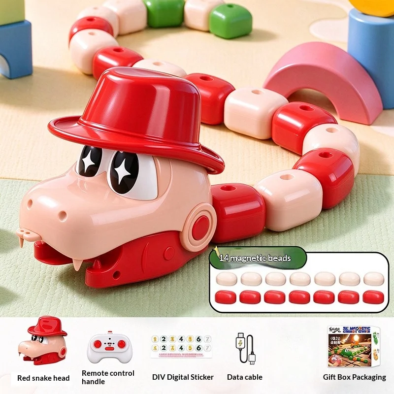 New Arrival RC Magnetic Snake Toy Two Player Competitive Battle Game Interactive Educational Puzzle Toy Birthday Gift