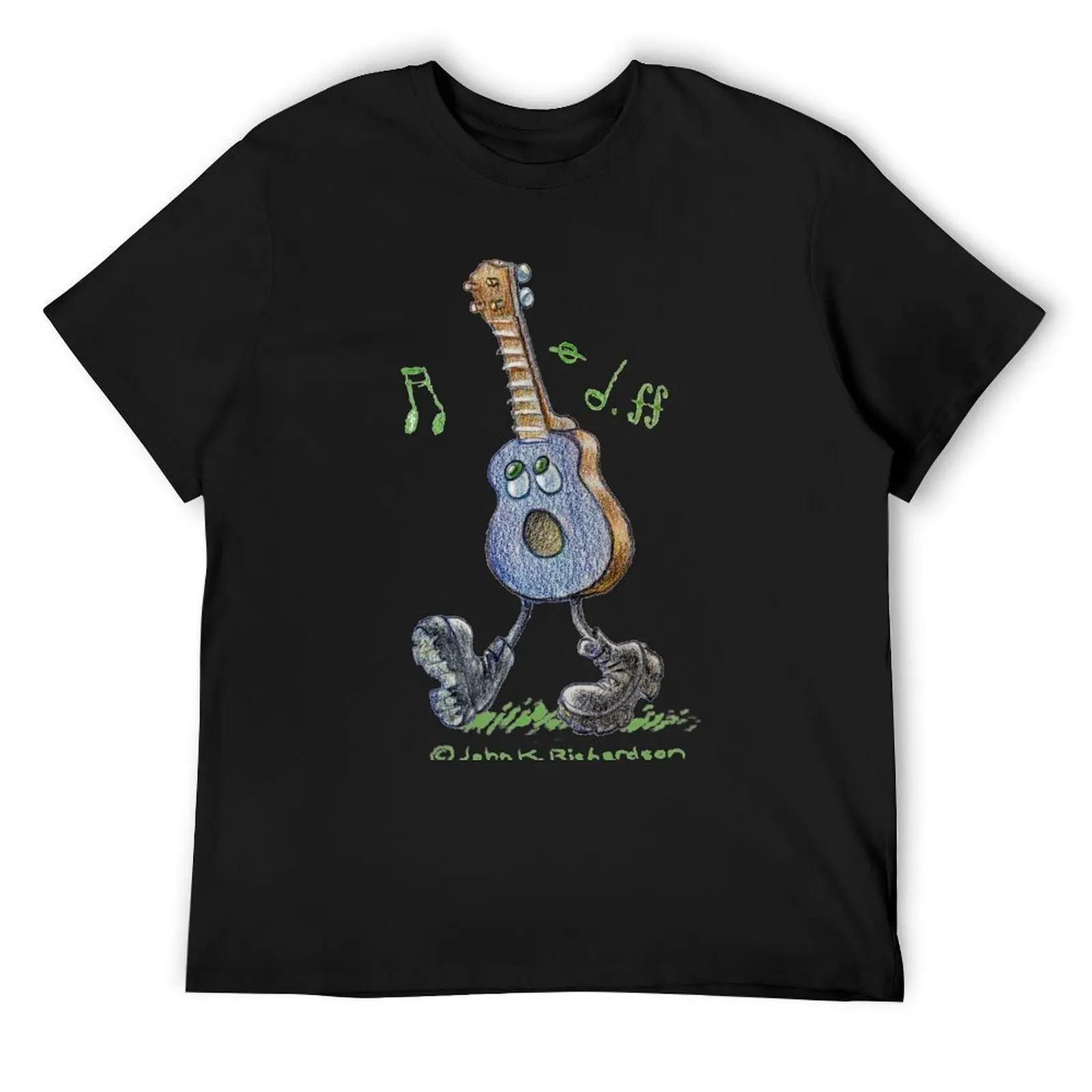 

Singing Ukulele Cartoon T-Shirt sweat anime t shirts vintage graphic tee custom t shirt mens champion t shirts