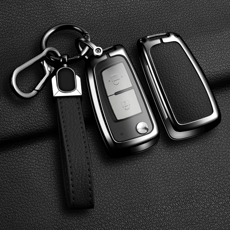 

2 3 4 Buttons Metal Leather Car Key Case Cover Holder For Nissan X-Trail T32 Rogue Juke Qashqai J11 Murano MAXIMA ALTIMA Shell