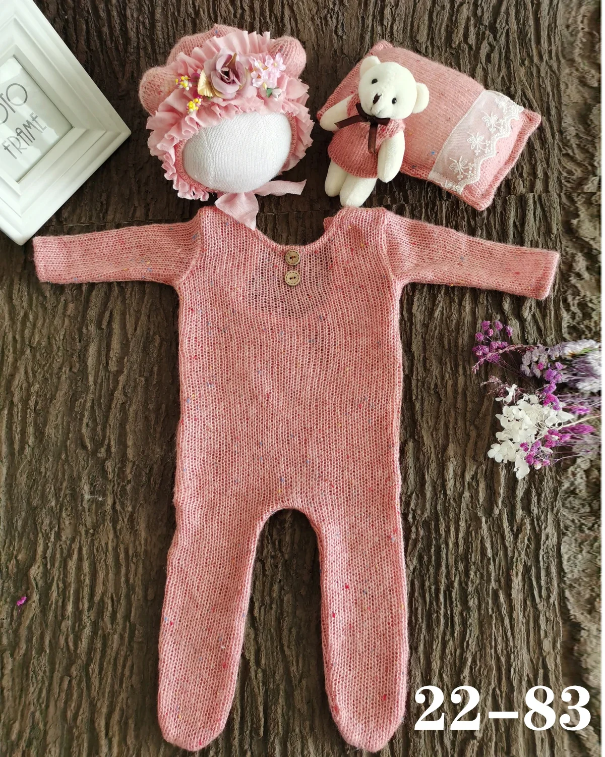 4pcs/Set Newborn Photography Props Newborn Boy Girl Romper Hat Baby Romper Bodysuits Outfit Photography Props Clothing