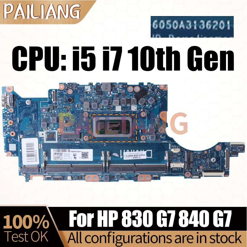 For HP 830 G7 840 G7 Notebook Mainboard 6050A3136201 i5-10210U i5-10310U i7-10510U M08559-601 Laptop Motherboard Full Tested