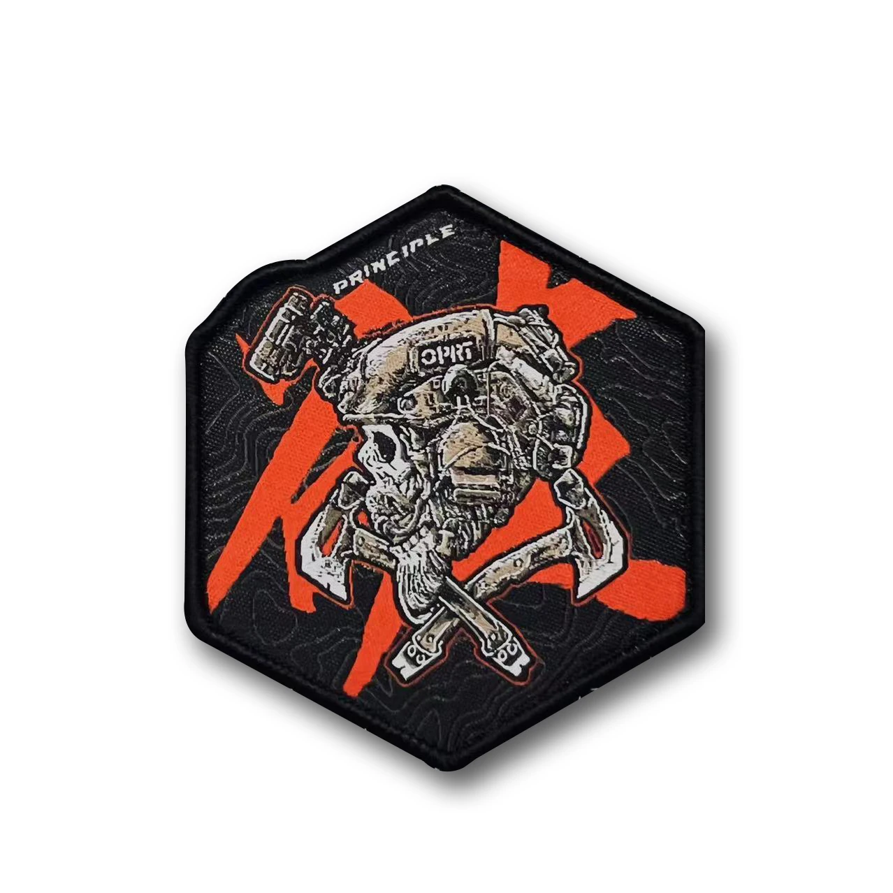 Destroyer Function Tactical Embroidery Patch OPRT Skeleton Night Vision Device Tomahawk Armband For Backpack Clothing