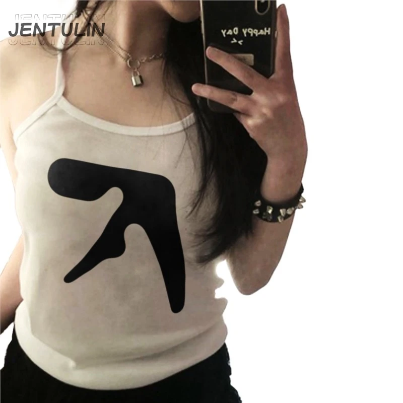 

Punk Aphex Twin Sweetheart Corset Halter Gothic Tank Tops Harajuku Rock Metal Concert Show Club Sexy Vinatge Sleeveless Camisole
