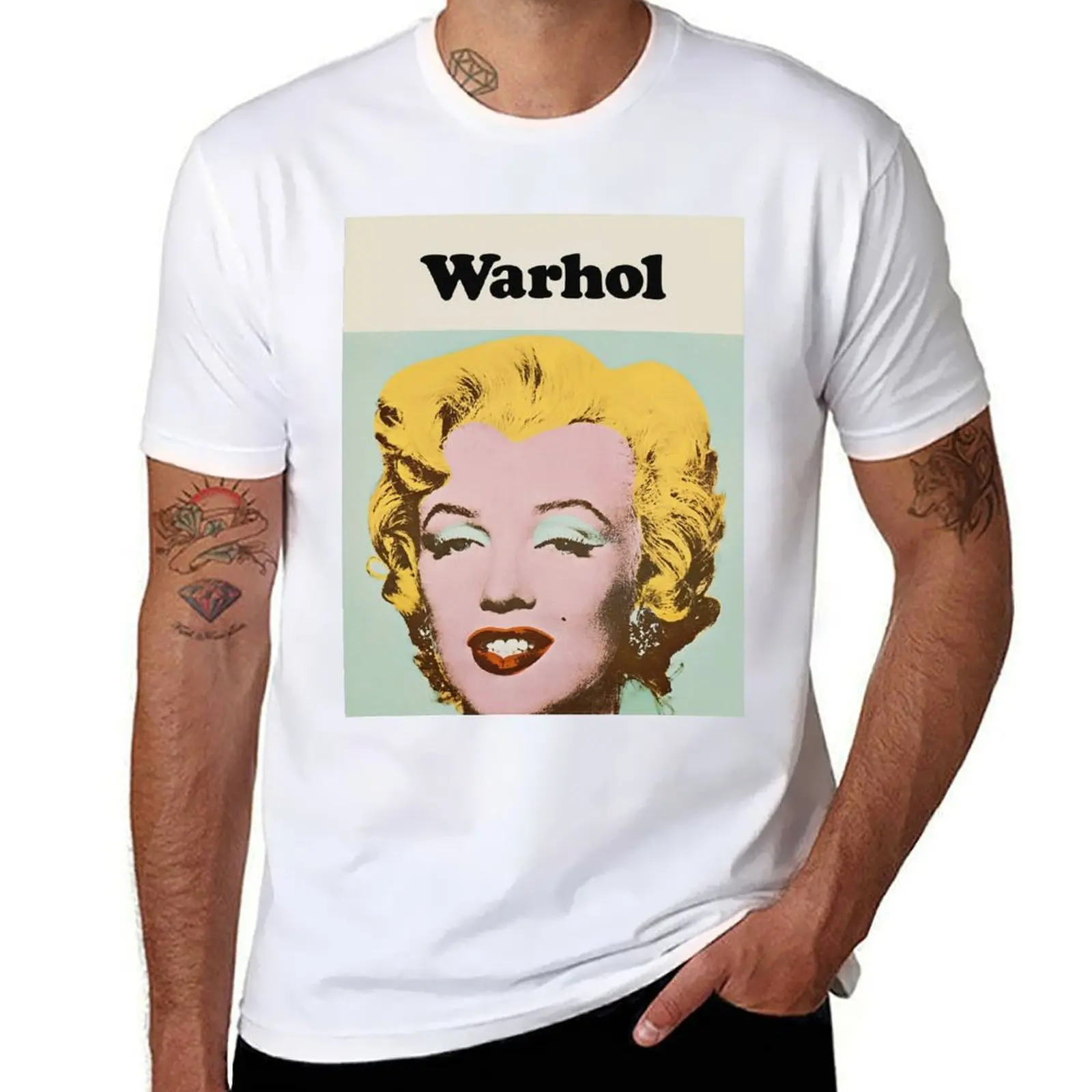 

Andy Warhol Exhibition poster 1971 T-Shirt men t shirt cotton 100% man t shirt cotton high quality T-Shirt