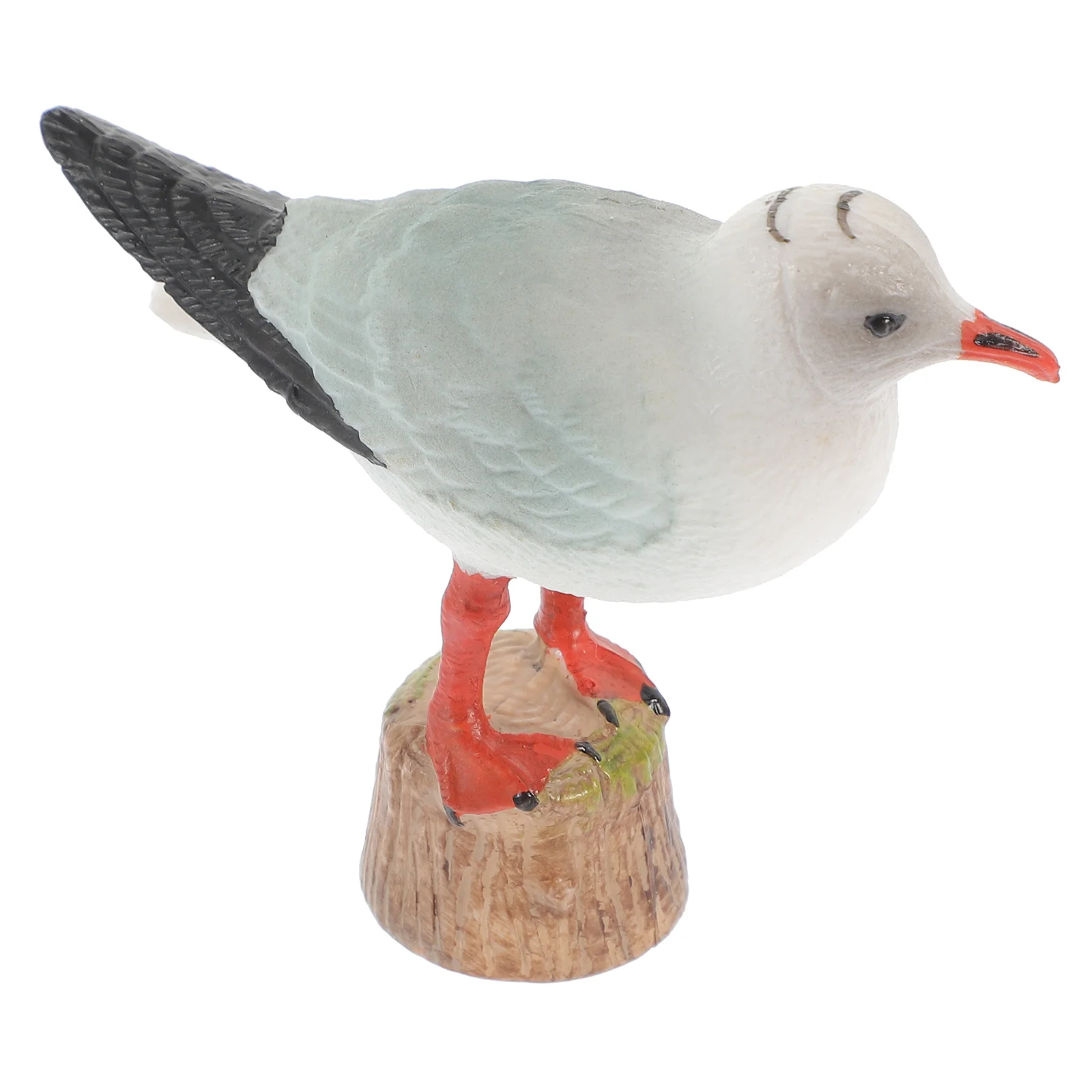 Red-billed Model Seagull Bird Figurine Sculpture Miniature Decor Toy Artificial Plastic Nautical Decoration Baby Tank