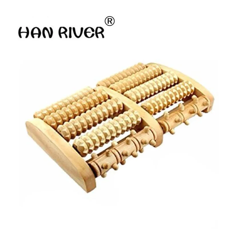 HANRIVERFoot massager wood care appliance promote metabolism to stimulate acupuncture points feet massage roller