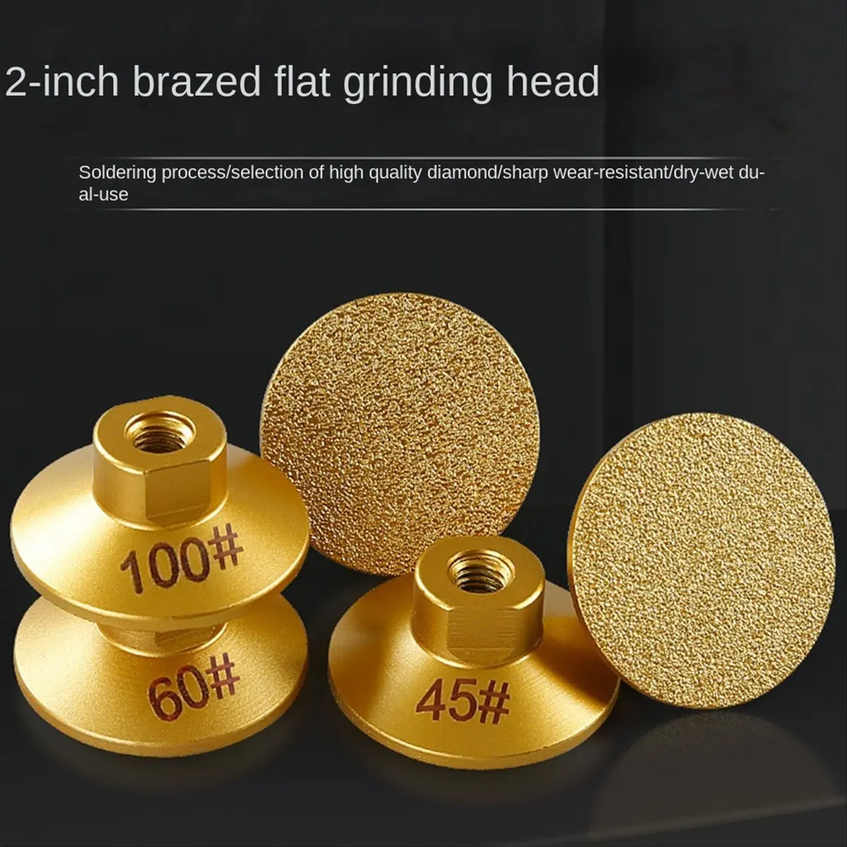 

SEO 45/60/100 Brazed Flat Grinding Head Abrasive Polishing Stone Marble Quartz Cobblestone Grind Sharp Efficient M10