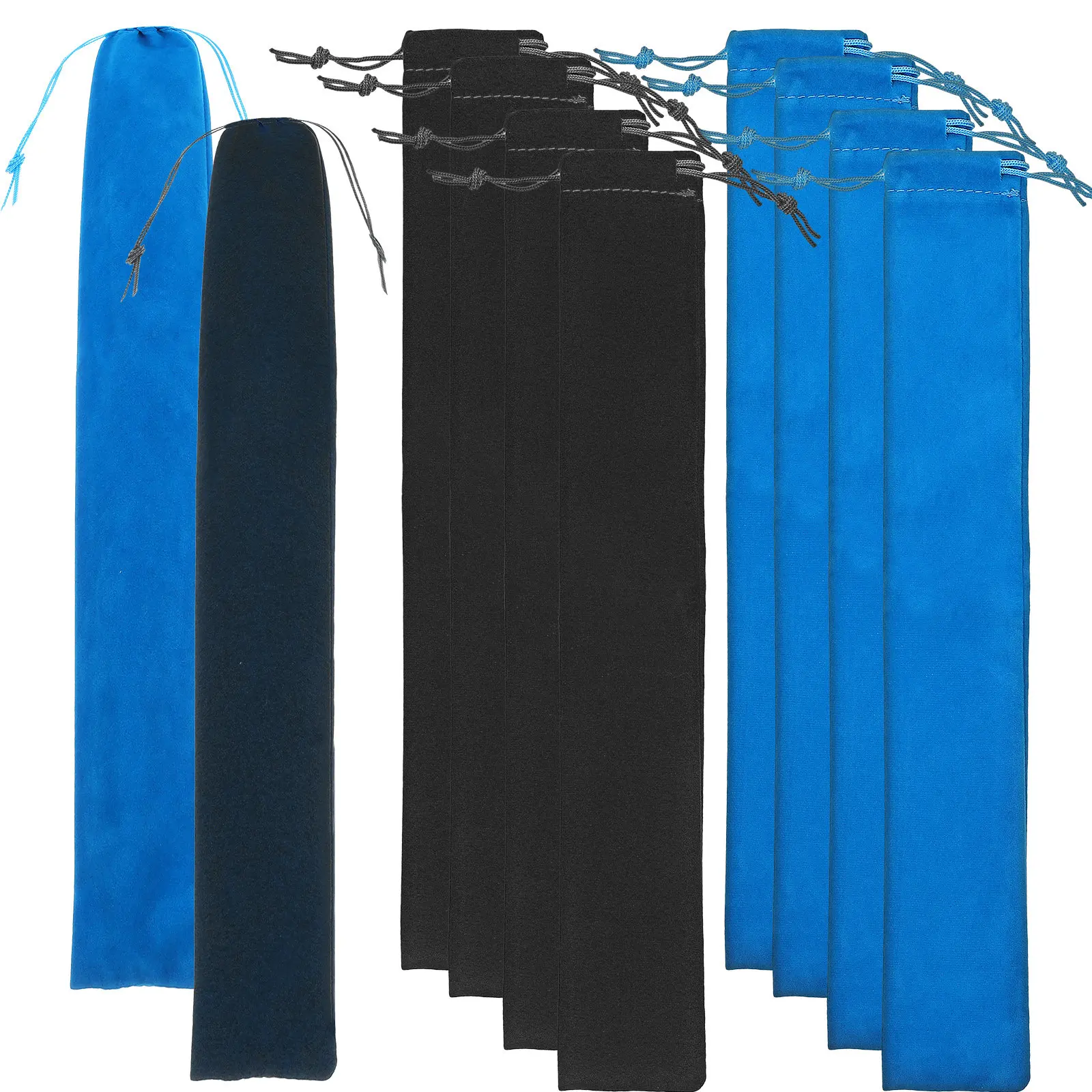 Soprano Recorder Bags 10Pcs Soft Flute Storage Pouches with Flocked Lining Drawstring Closure