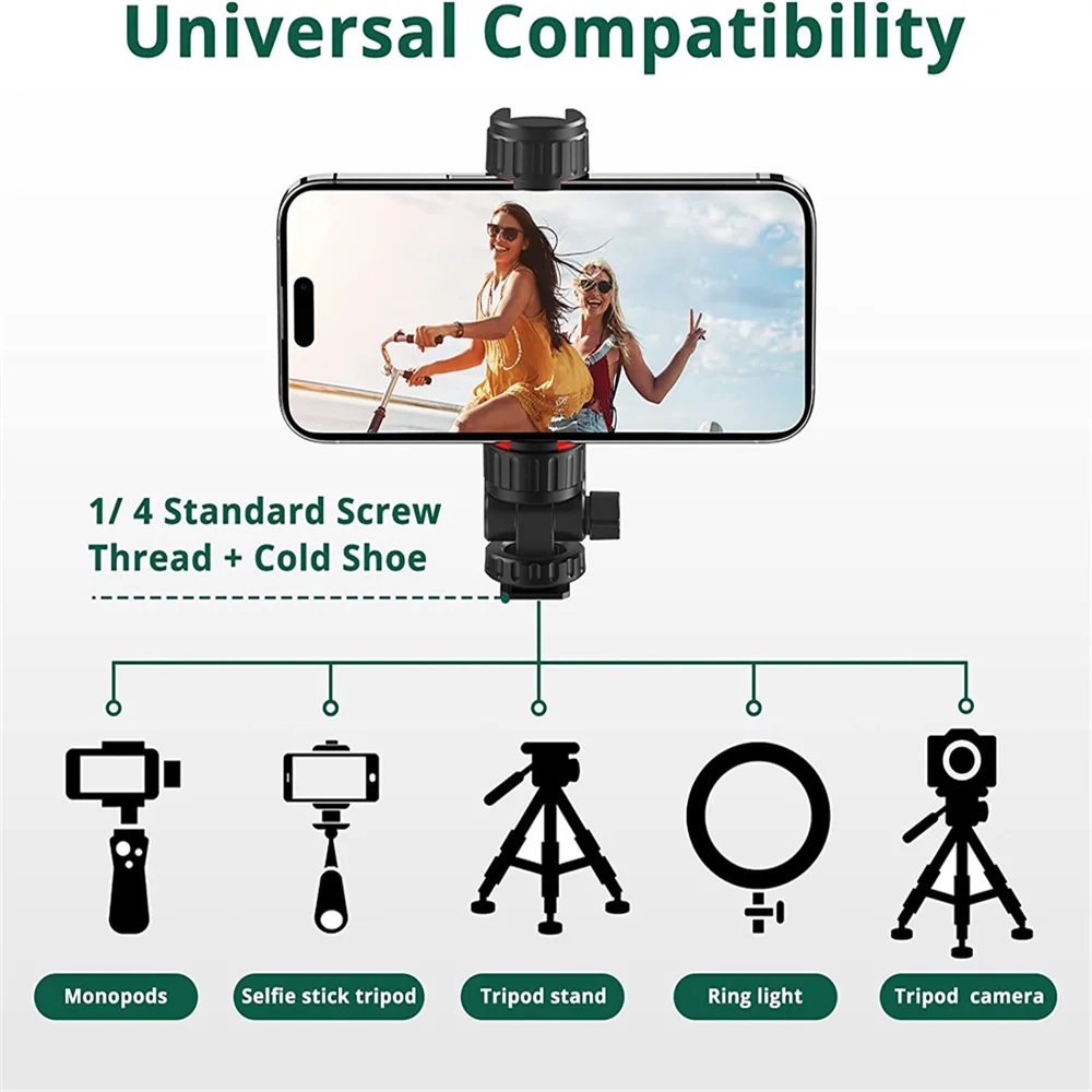 Upgrade ST-07S Vertical Shooting Phone Mount Holder DSLR Camera Monitor Mount Tripod Mount Clamp for Smartphone Vlog Shooting