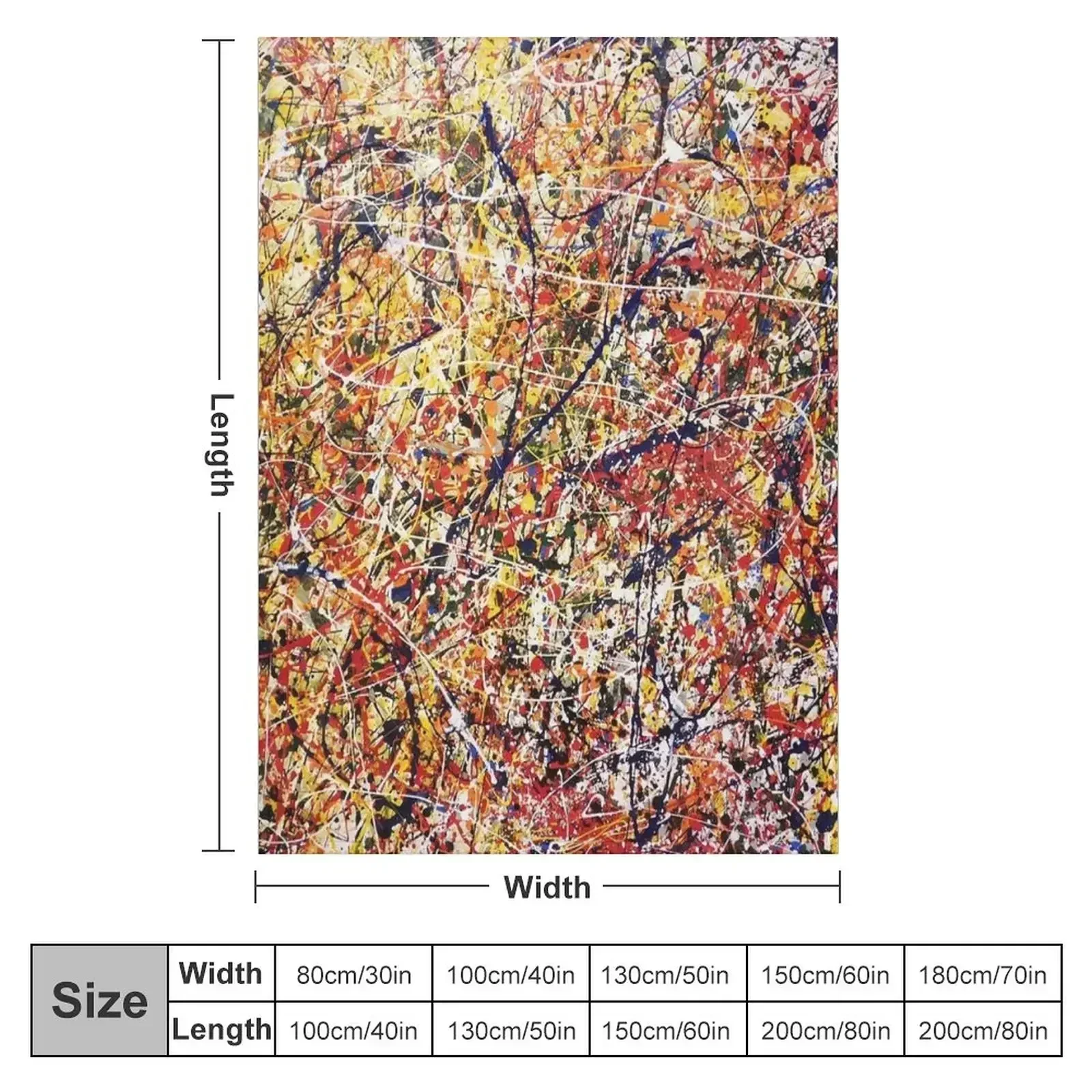 Abstract Jackson Pollock Painting Original Art Throw Blanket christmas decoration Kid'S decorative Blankets