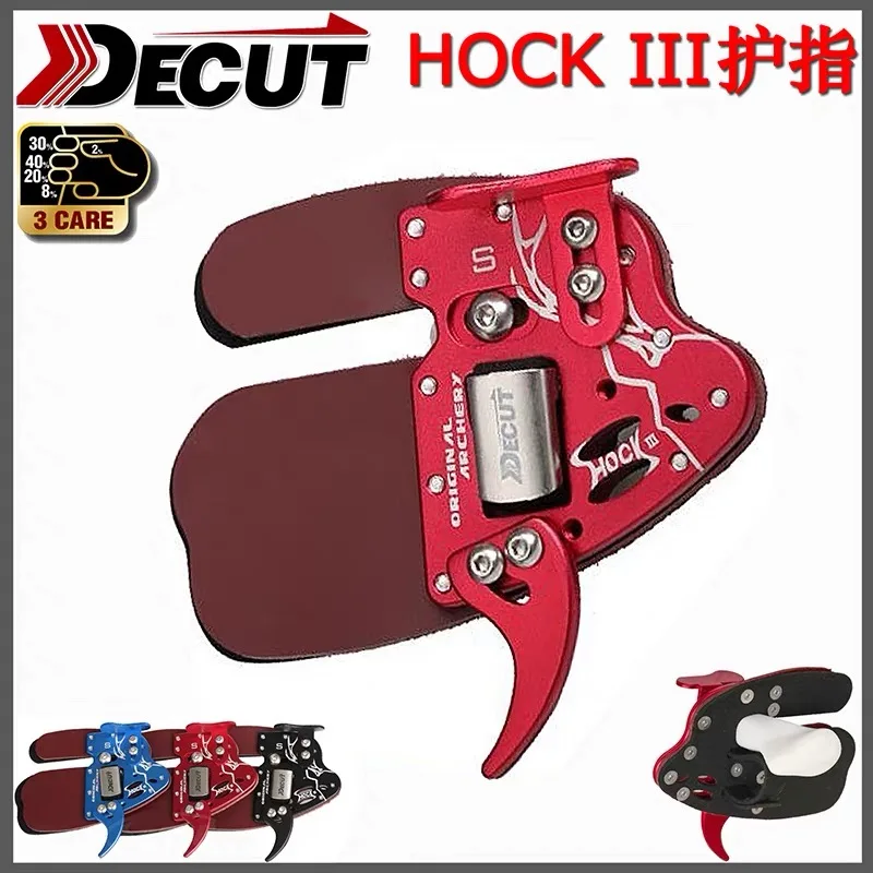 

DECUT Защитные вкладки для пальцев для стрельбы из лука, защитная защита для левой/правой руки S/M/L/XL из натуральной яловой кожи для защитного снаряжения с изогнутым луком