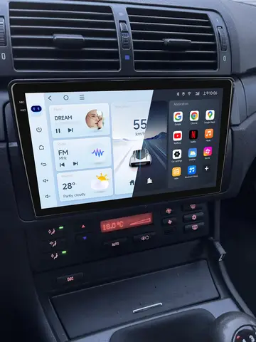 Android 15 Car Radio For BMW E46 M3 X5 1998-2006 Multimedia Video Player GPS 4G Carplay Auto 2 Din Stereo RDS DSP DVD Head Unit