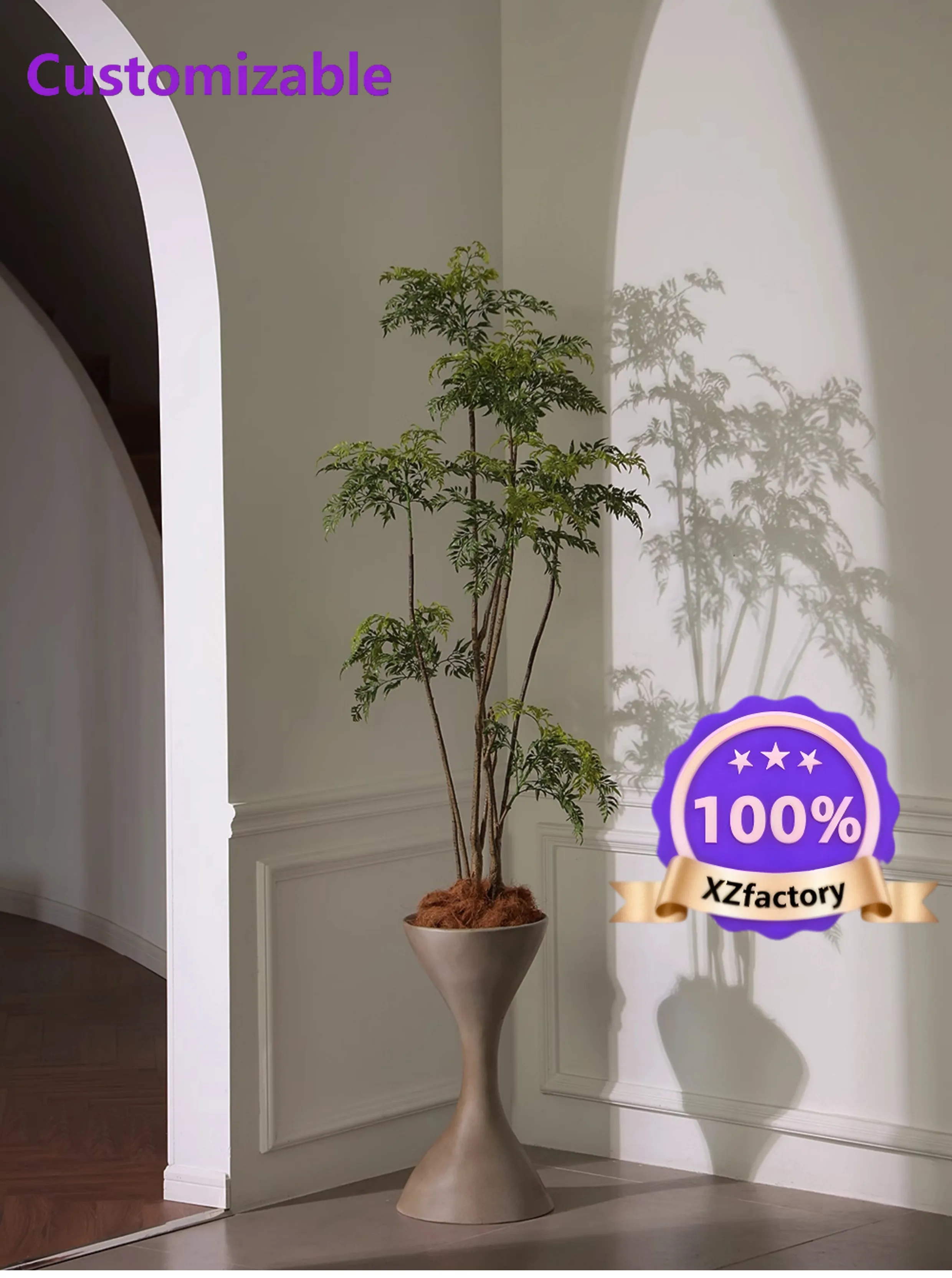 

Factory Direct 2026 Top YXY Vaso da terra in legno massello extra large, ornamento per soggiorno, decorazione per composizioni f