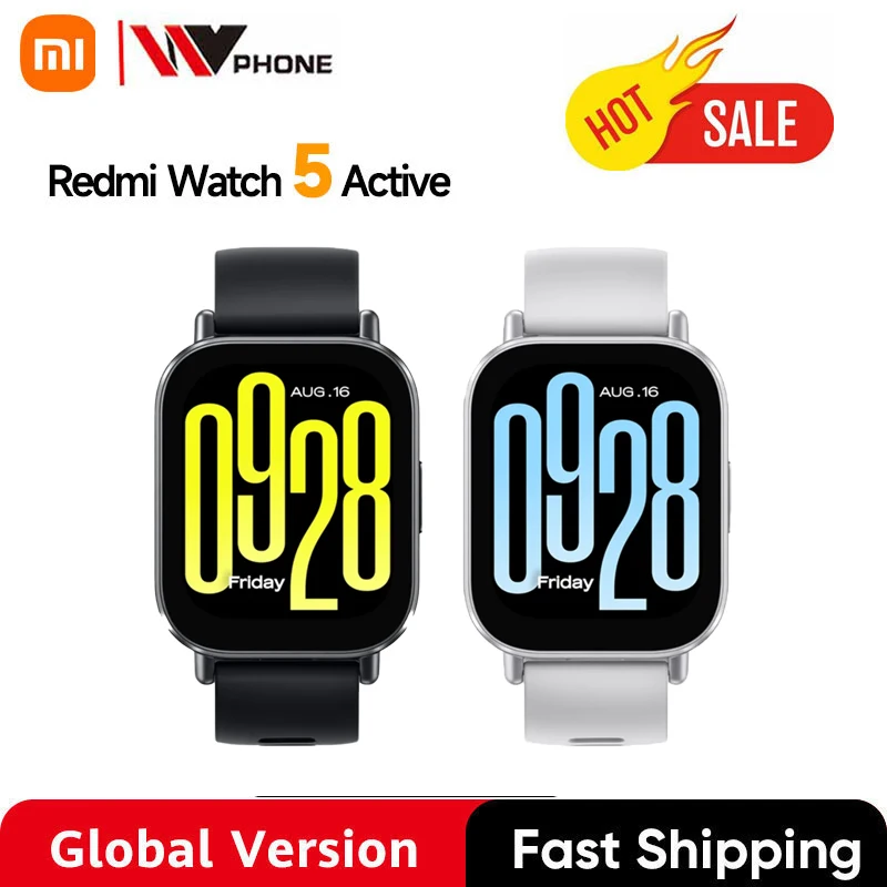 

Глобальная версия Xiaomi Redmi Watch 5 Active 2-дюймовый дисплей До 18 дней автономной работы 140+ режимов тренировки Bluetooth-вызов 5 АТМ