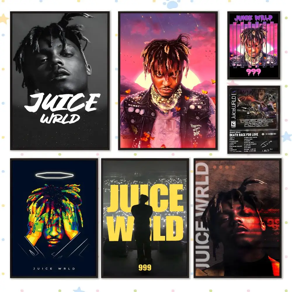 Music Artist Alternative Juice WRLD Poster HD Waterproof PP Self Adhesive Aesthetic Bedroom Dorm Gaming Room Home Decor Gift