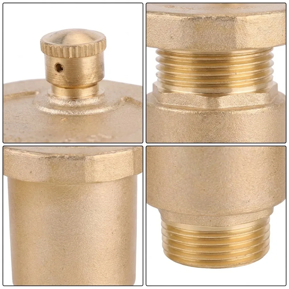 Automatic Float Valve Brass for Air Venting in HVAC Systems for No Water Discharge Air Bleeder Valve 150 PSI Pressure Tolerance