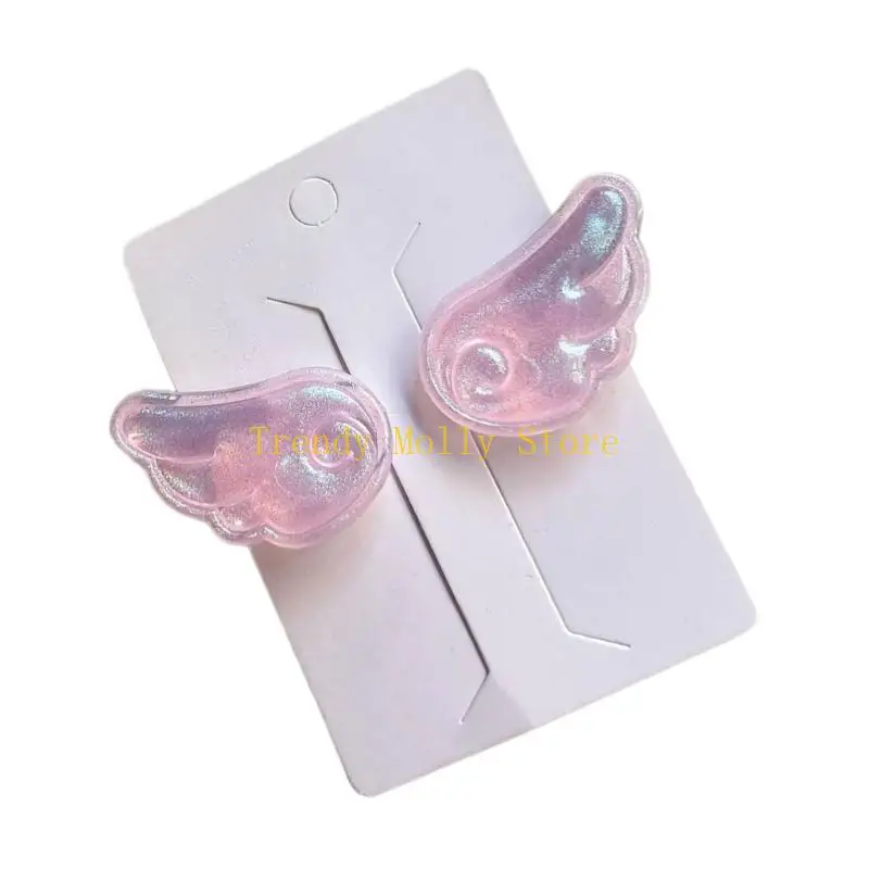 

N5KB заколки для волос с крыльями ангела, 2000-е годы, заколка для челки для девочек, головной убор, розовый блеск, женские для