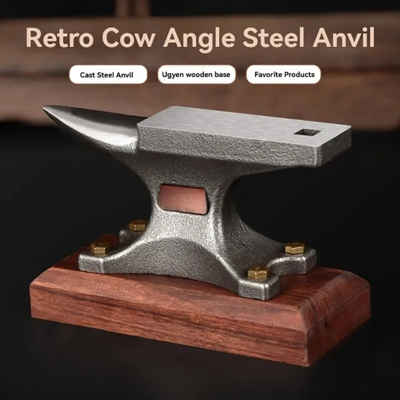 New Vintage Horned Steel Anvil Delicate High Hardness for Jewelry High-precision Parts Processing DIY Accessories