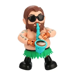 Saxofonista de baile eléctrico divertido para niños, oscilante izquierdo y derecho con luces, música, juguetes para niños, regalos de cumpleaños para bebés