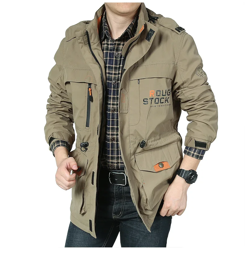 Winter and Autumn Outdoor Casual Windbreaker, Mid-aged Jacket with Added Insulation and Breathable Fabric, Men's Coat