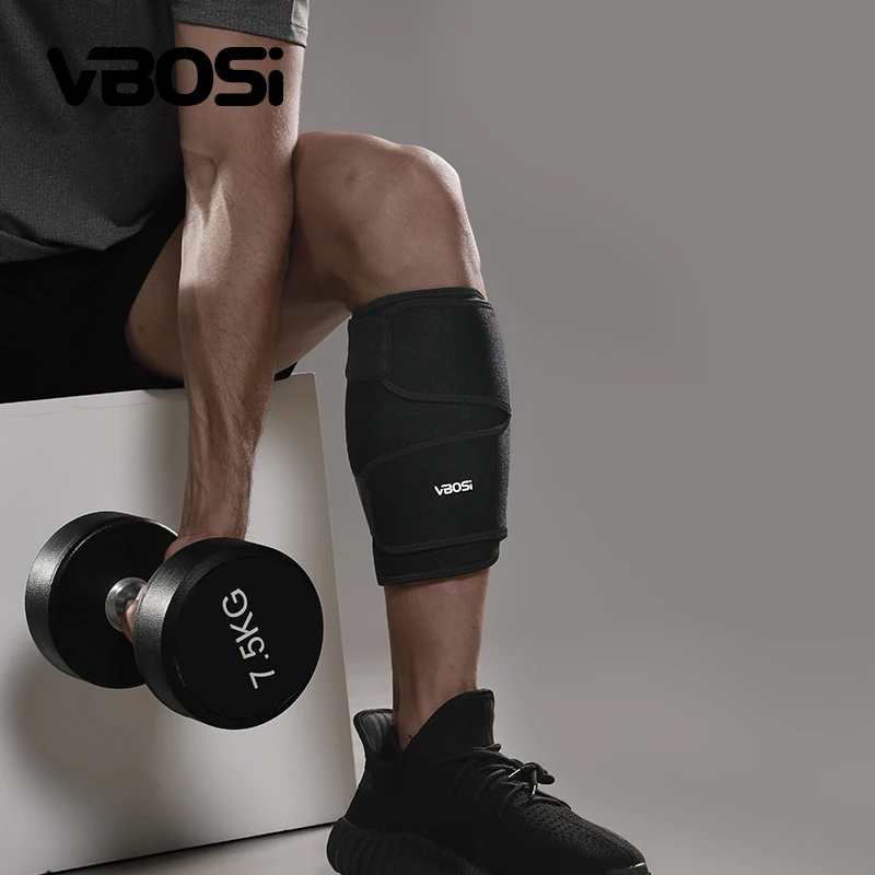 VBOSi 1-teilige, atmungsaktive, bequeme Wadenstützhülle aus Neopren für Gewichtheben, Laufen, Basketball, für Männer und Frauen – Detail 5