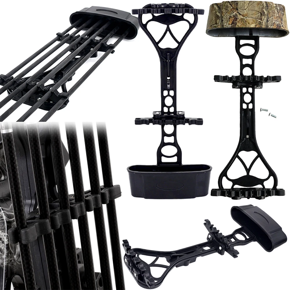 

Archery 6 Arrow Quiver Holder Quick Release Lock Mounting Compound Bow Case Carbon Portable Shooting Hunting