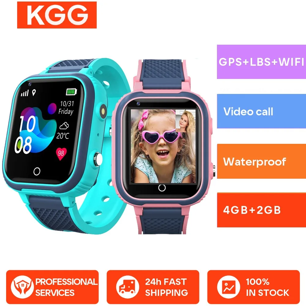 LT21 4G Smart Watch Kids GPS WIFI Video Call SOS IP67 Waterproof Child Smartwatch Camera Monitor Tracker Location Phone Watch