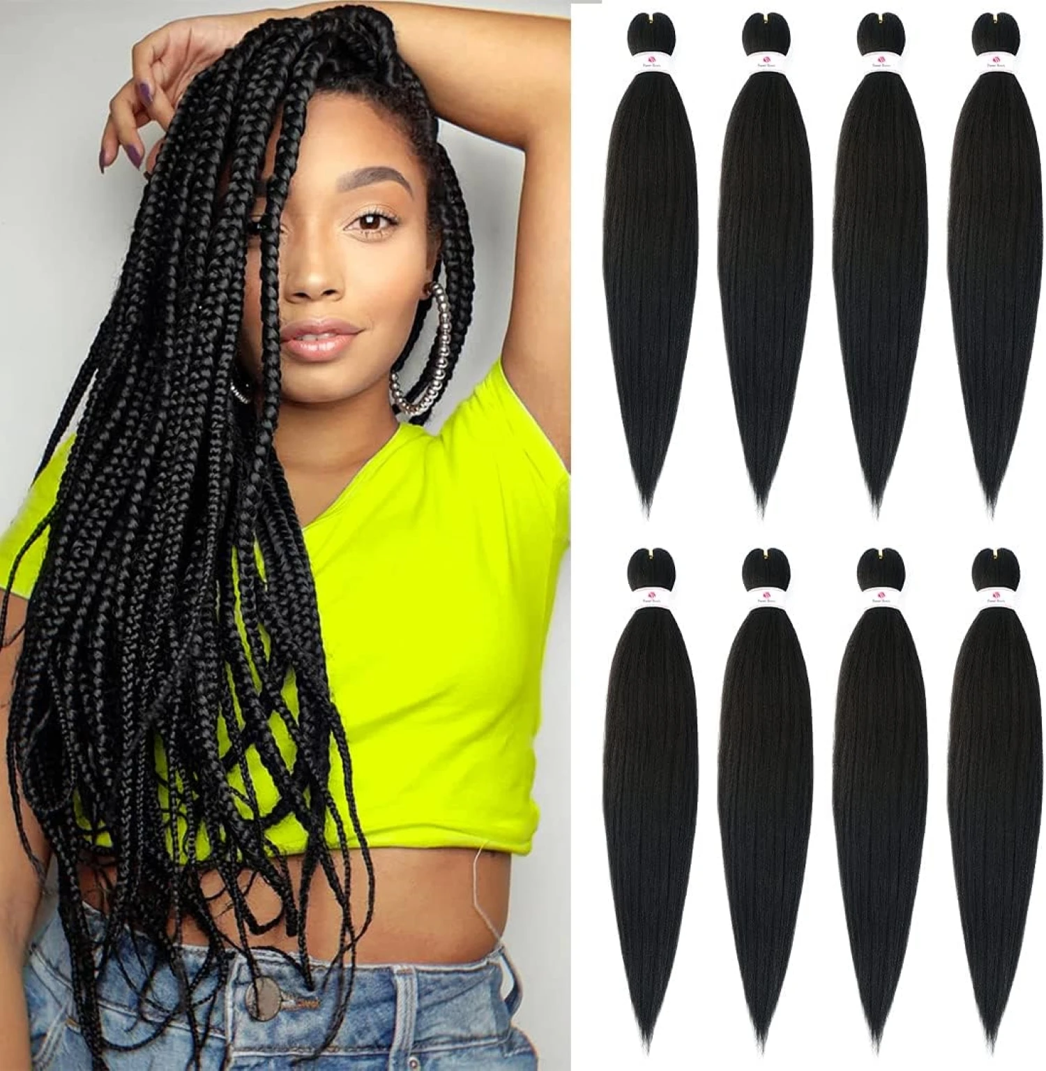 Wigundle Official Website Cosplay Synthetic Pre-stretched Braiding Hair Professional Easy Crochet Braid Hair Hot Water Setting