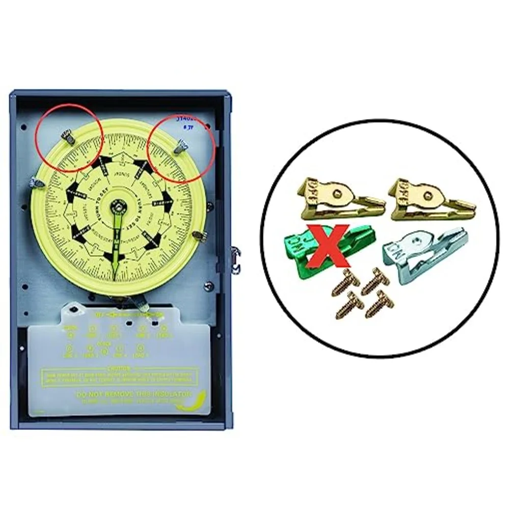 Time Switch Tripper Kit 156T1978A for T100 T7000 WH40 for Series Timers 4 Gold 2 Silver 2 Turquoise Trippers 8 Screws Fast Setup