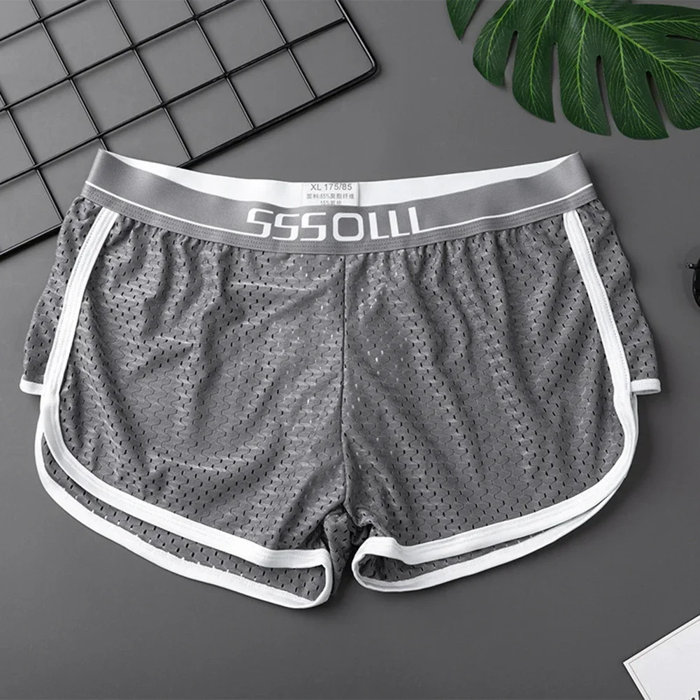 Sexy Men\'s Panties Mesh Breathable Ice Silk Seamless Boxer Shorts And Underpants Briefs Pouch Underwear Trunks Boxers Man Pack