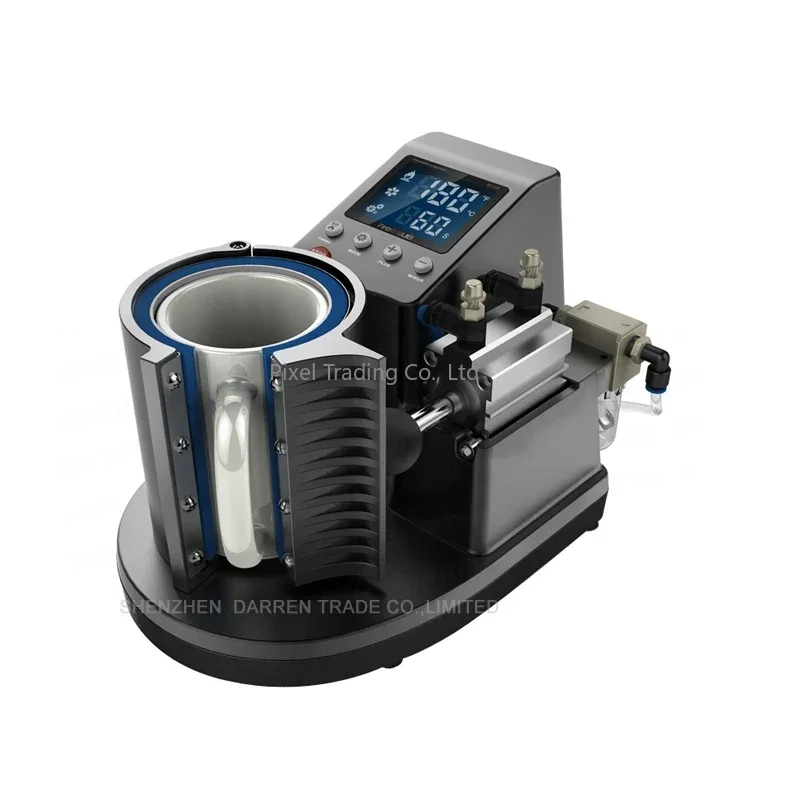 PIXEL HOT  ST110 220V/110V Mini Pneumatic Vertical Multi-function Heat Transfer Machine Press Thermal Printing Mug Cup Machine