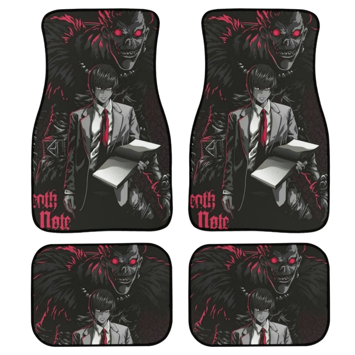 Death Note Ryuk Print Car Front Back Floor Mat Anti Dirty Auto Foot Carpet Non Slip Washable Floor Rug Universal Car Accessories