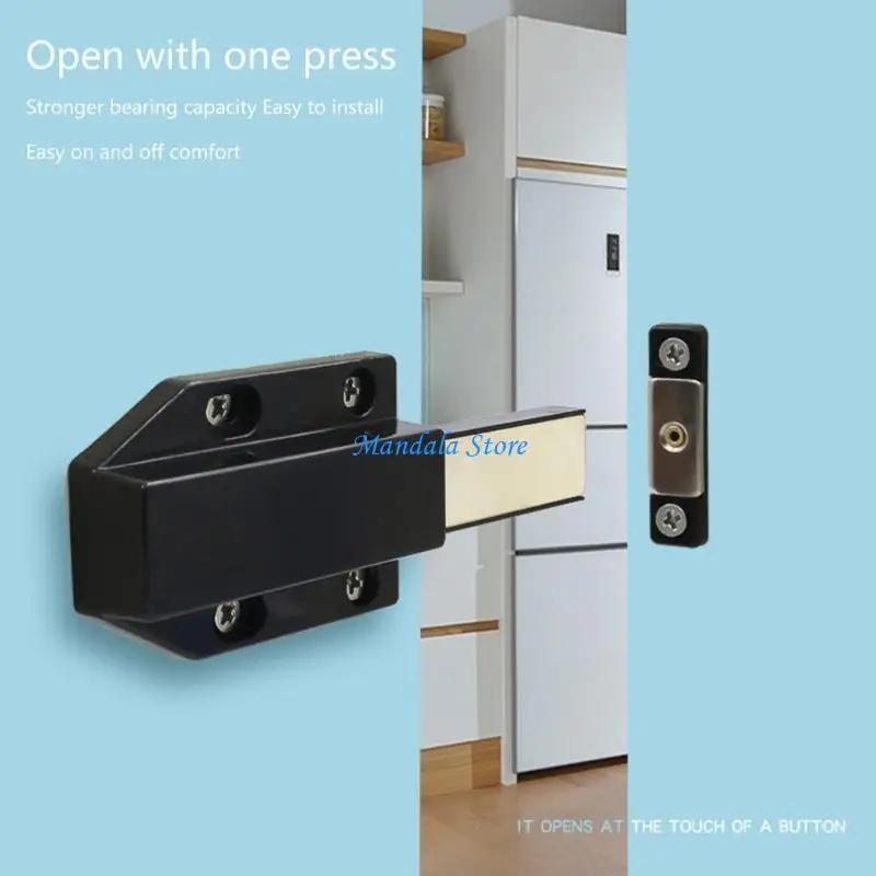 U2JC 2pcs Cabinet Push Latches Release Push Open Door Catches Set Push Latches for simple Door Opening & Closing