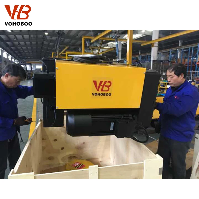 High Quality Electric Wire Rope Hoist With Single Phase Steel Gearbox New For Retail Restaurant Industries European Standard