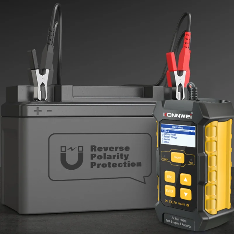 

KONNWEI KW510 12 В тестер автомобильного аккумулятора, полностью автоматические инструменты для ремонта автомобильных аккумуляторов, тест на нагрузку, тест на зарядку аккумулятора, тестовые инструменты